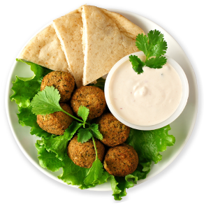 meatballs with salad
